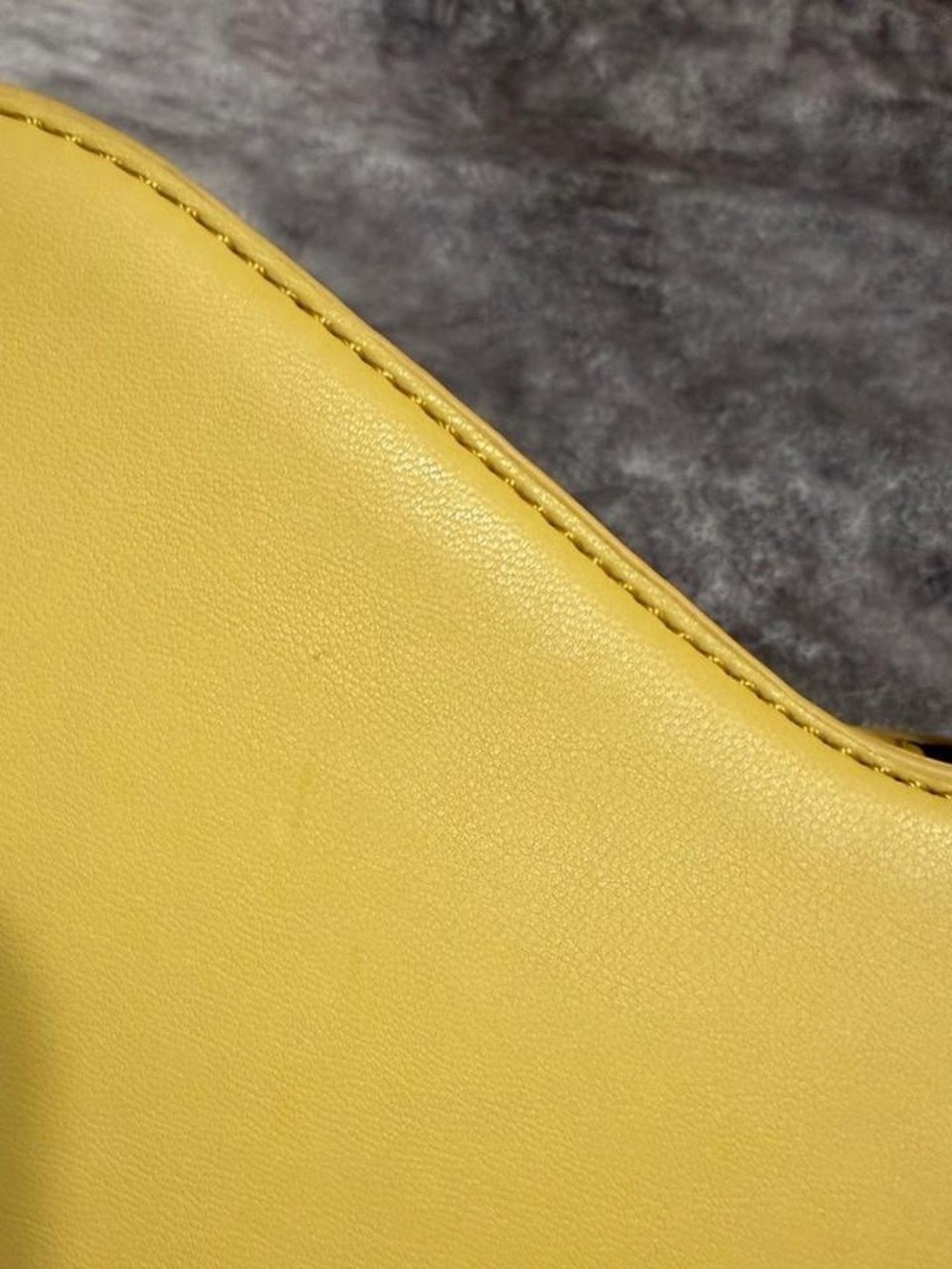 Melie Bianco Mustard Yellow Sculpted Top-Handle Mini Bag - Picture 8 of 8